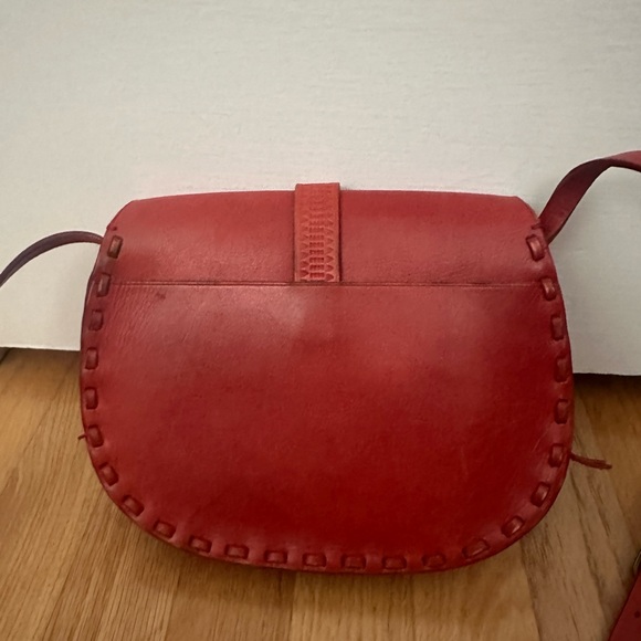 MADEWELL Red Small LEATHER FLAP COVER HANDMADE SADDLE MESSENGER Crossbody - Picture 7 of 11